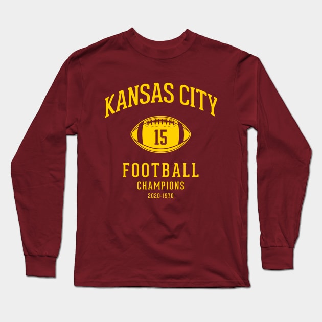 Vintage Kansas City Chiefs 2020 Campions Long Sleeve T-Shirt by BooTeeQue